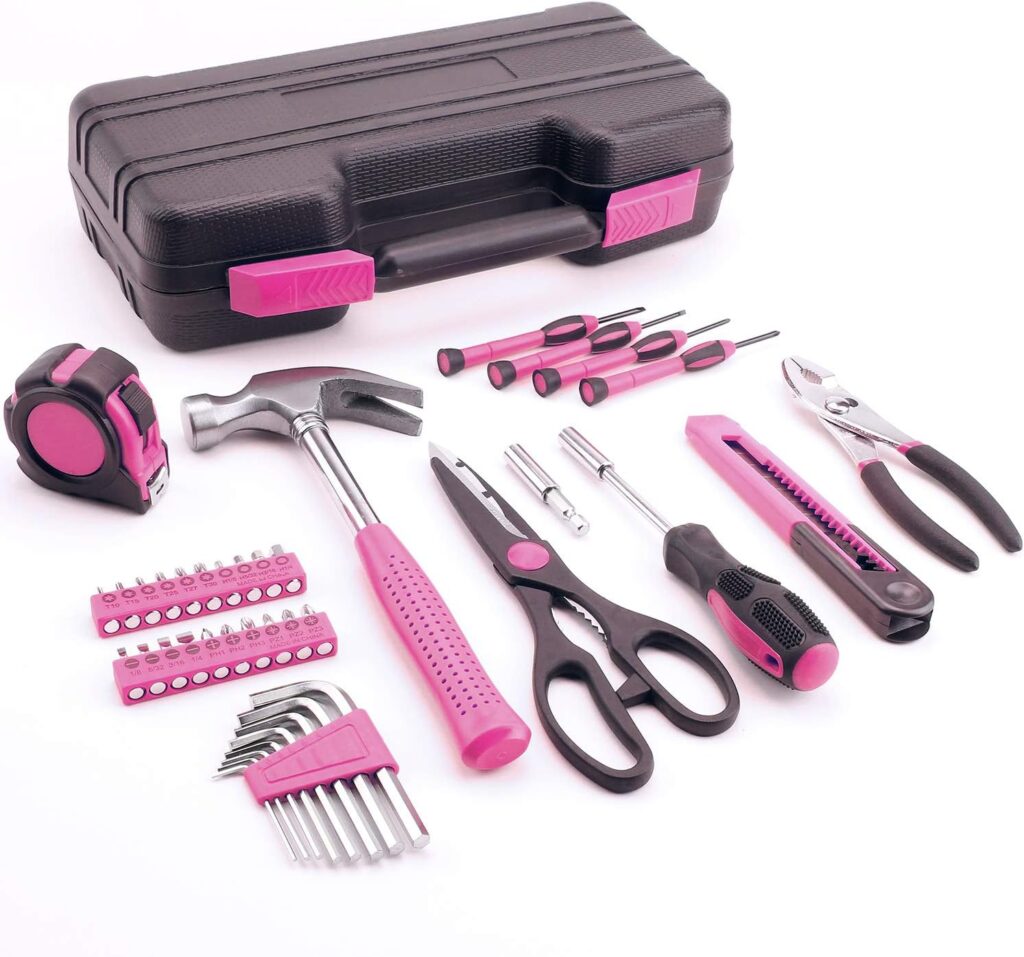 40 Piece All Purpose Household Pink Tool Kit for Women