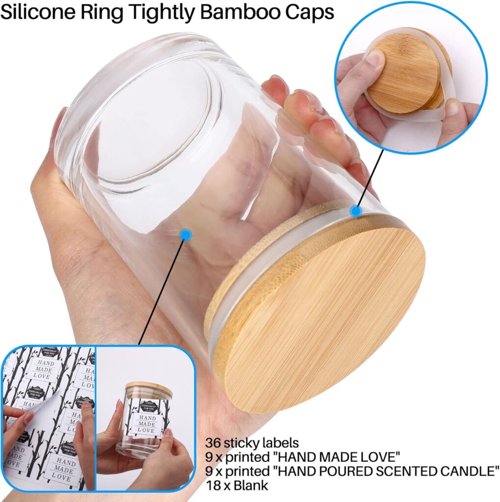 Candle Jars with Bamboo Lids