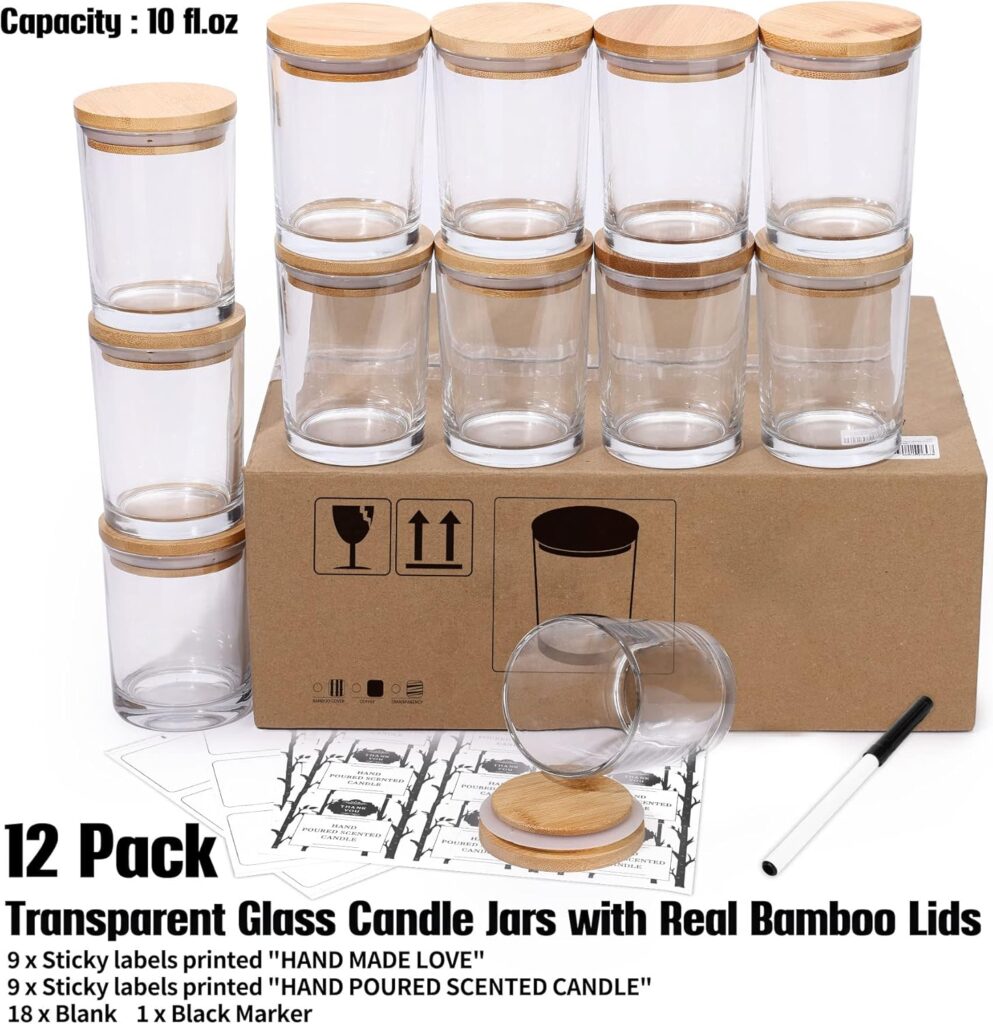 Candle Jars with Bamboo Lids