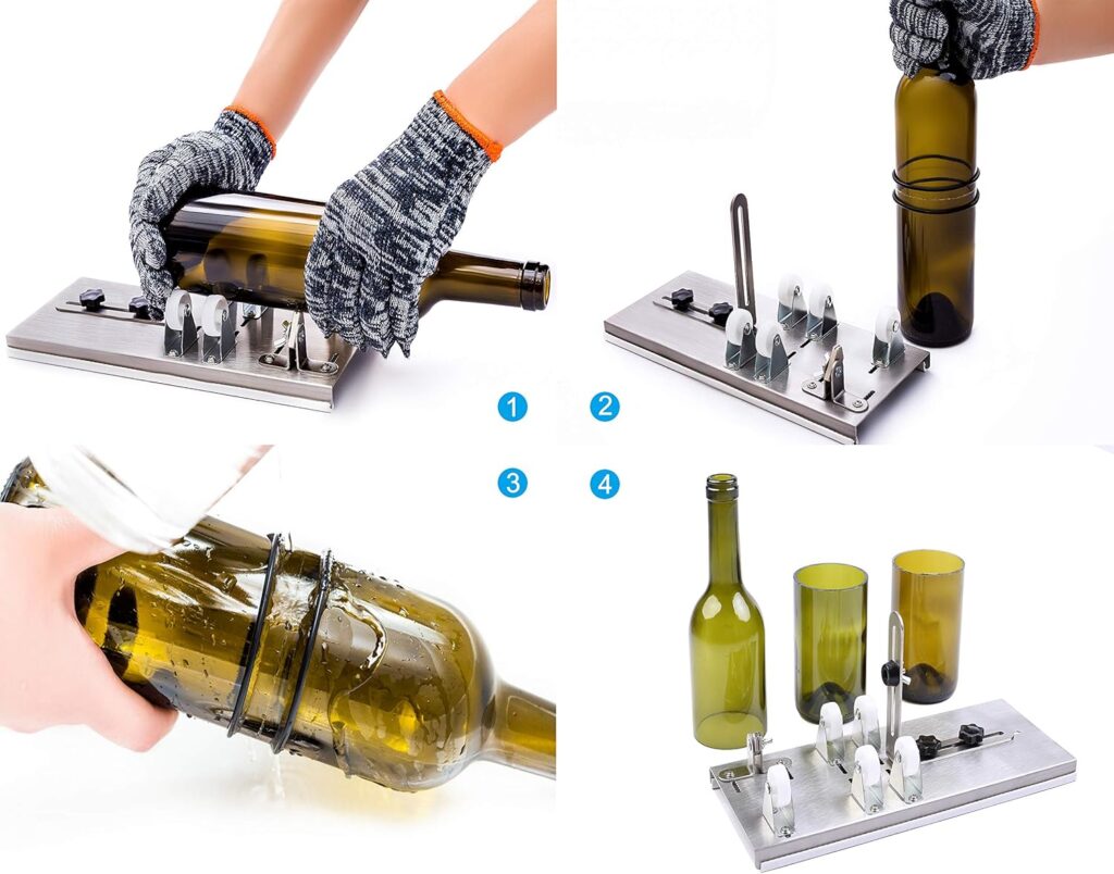 Glass Bottle Cutter Tool Kit by Camdios steps for use