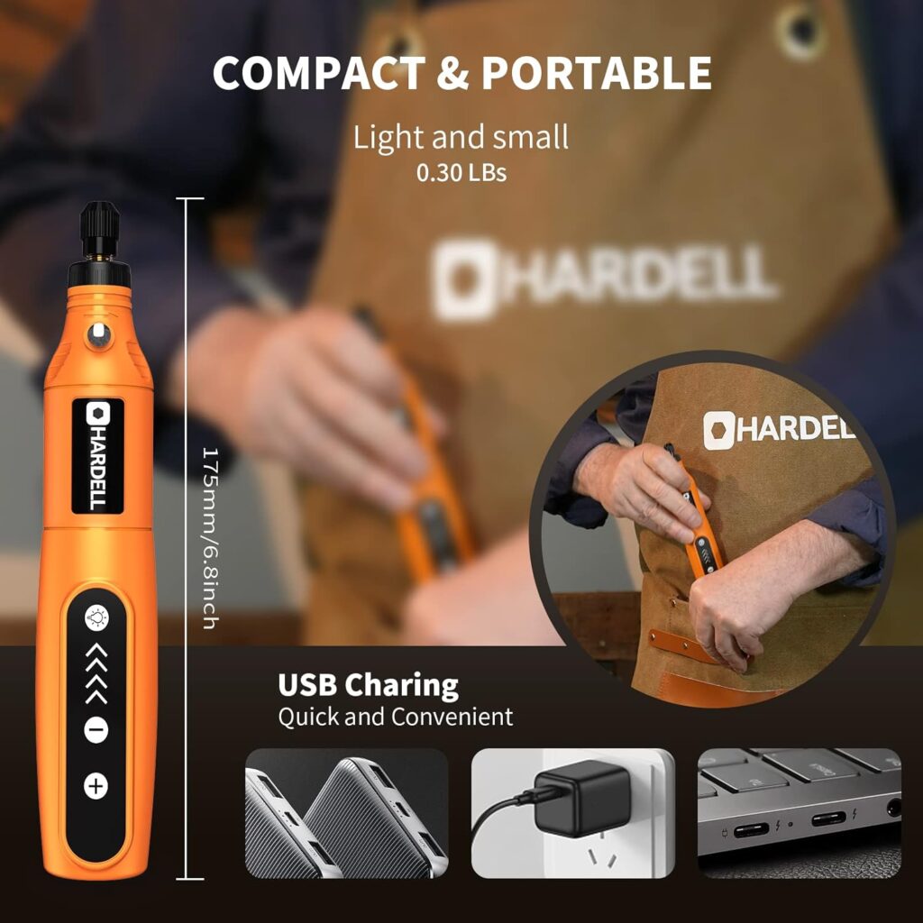 HARDELL Mini Cordless Rotary Tool portable
