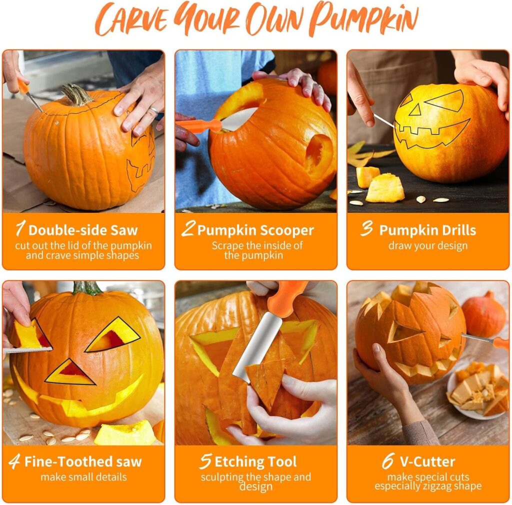 Pumpkin Carving Kit, Halloween Pumpkin Carving Tools