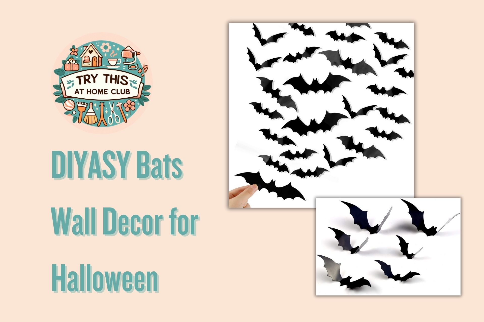 DIYASY Bats Wall Decor for Halloween