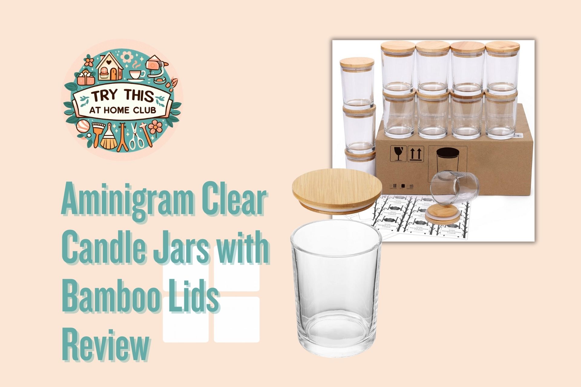 Aminigram Clear Candle Jars with Bamboo Lids Review