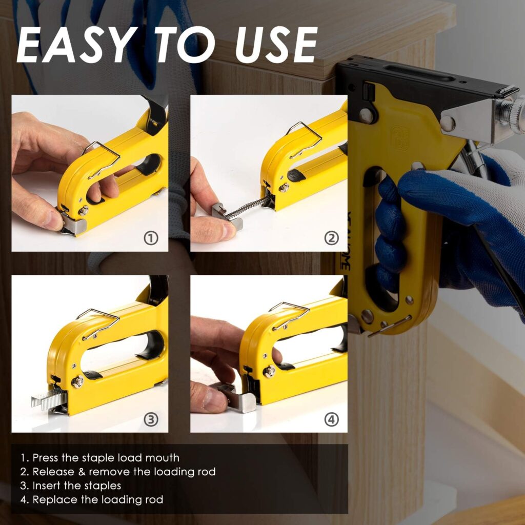 Upholstery 4 in 1 Staple Gun Heavy Duty Easy to Use