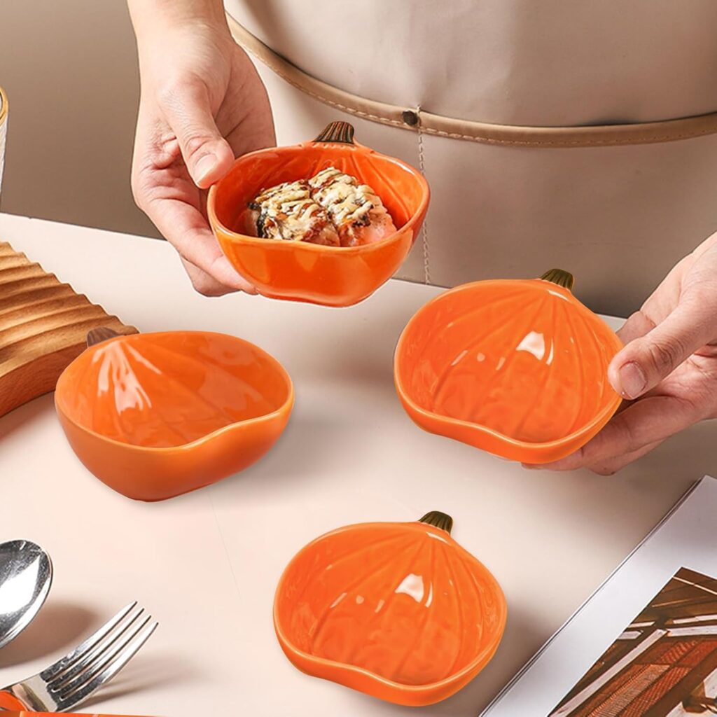 
Pumpkin Ramekins Small Ceramic Pumpkin Bowls 