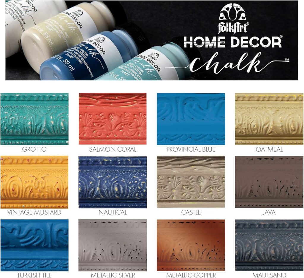 FolkArt Home Decor Ultra Matte Chalk Finish Acrylic Craft Paint Set