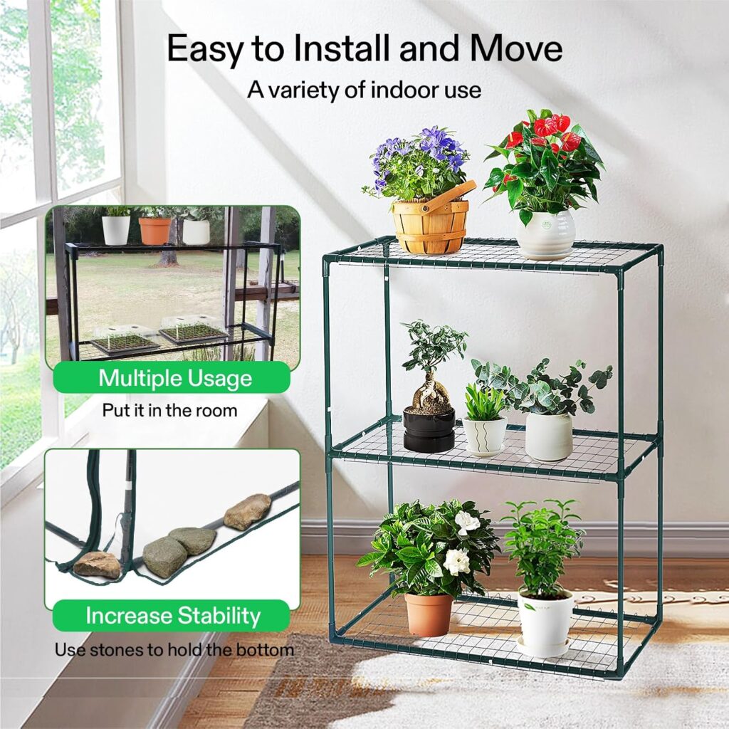 VIVOSUN Transparent Mini Walk-in Green House Review easy to install