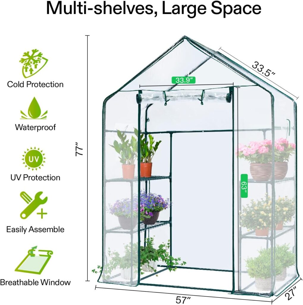VIVOSUN Transparent Mini Walk-in Green House Review specs